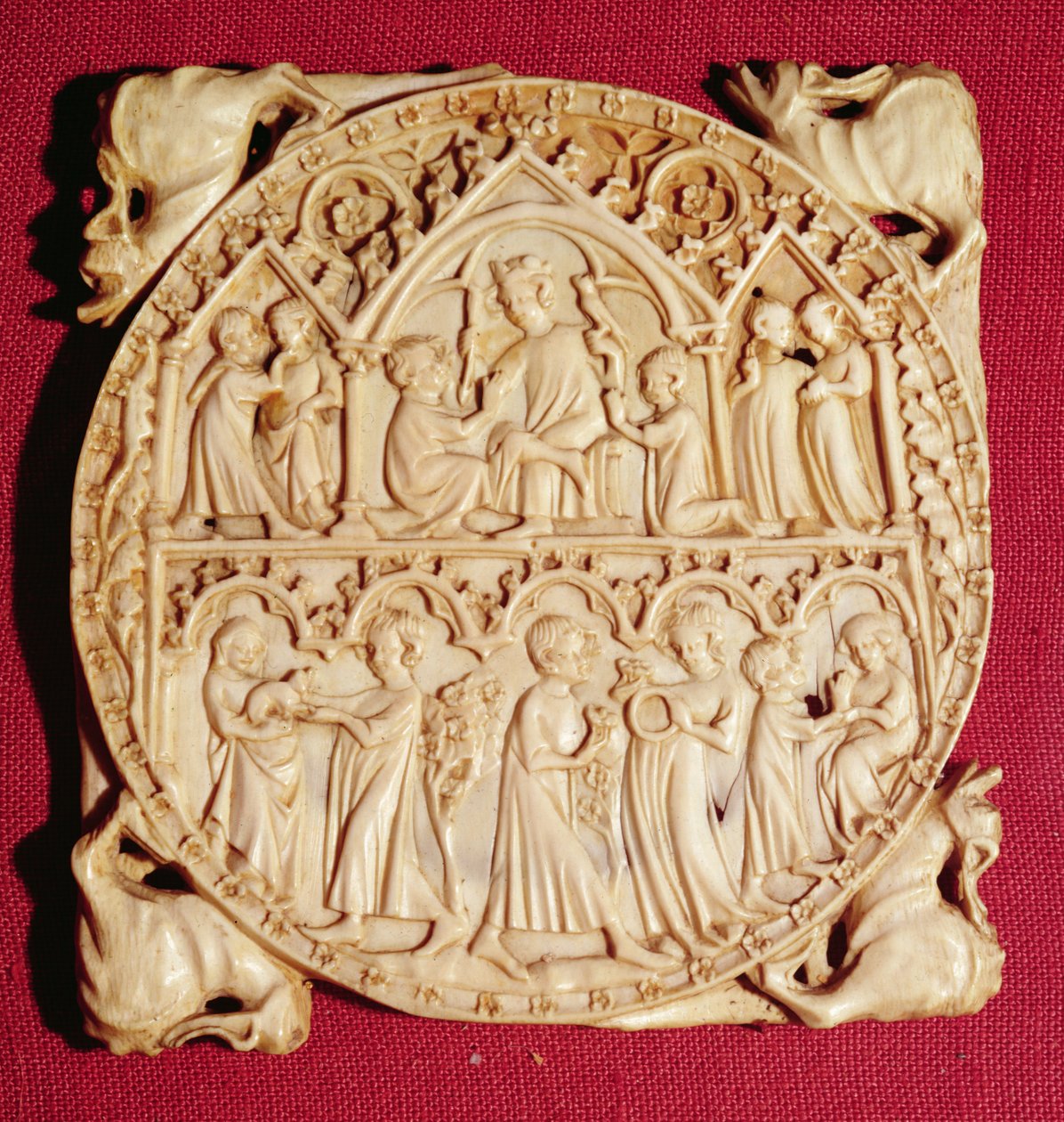 Ivory Mirror Case, c.1360-70 od German School