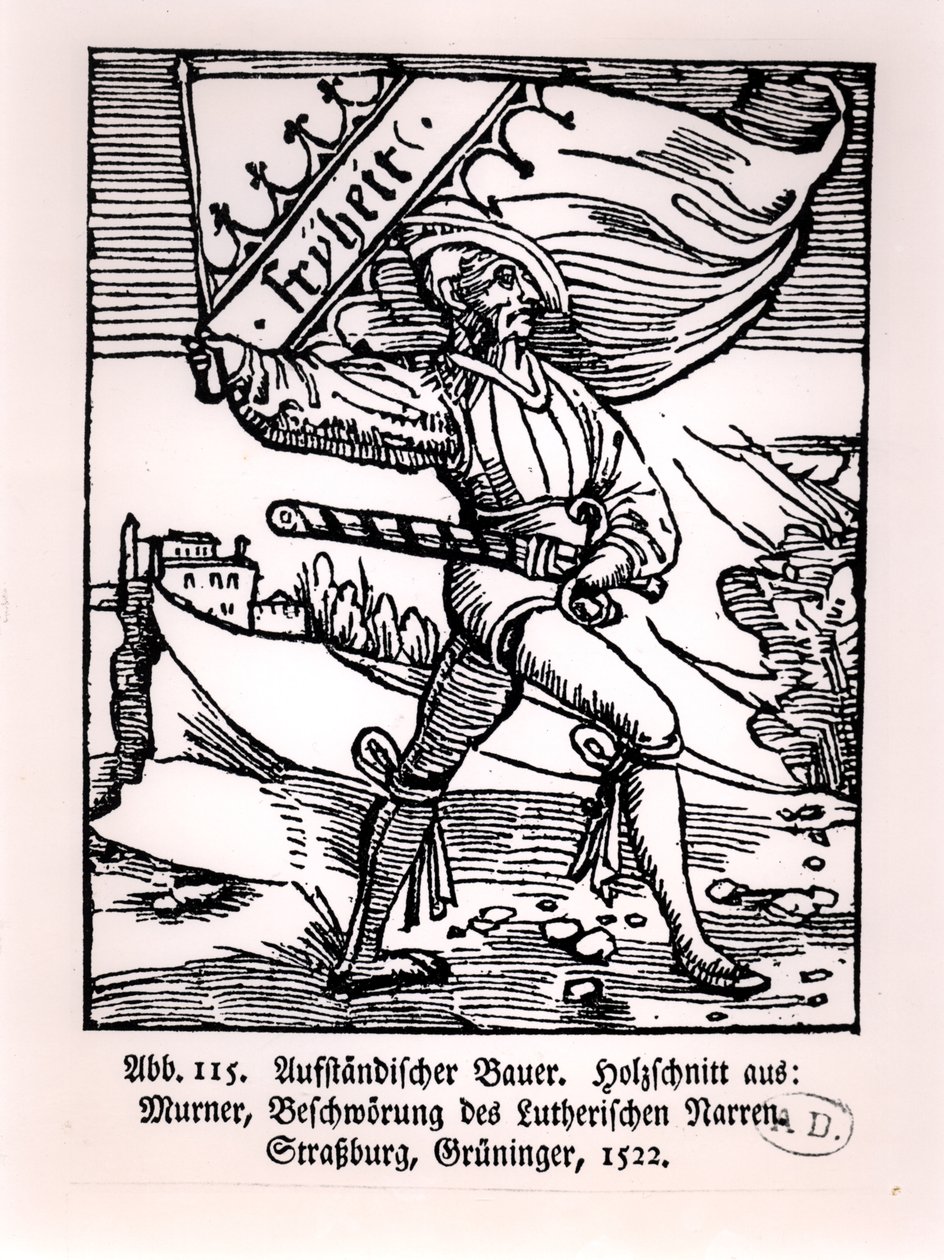 Liberty, ilustrace rolnického povstání, 1522 od German School