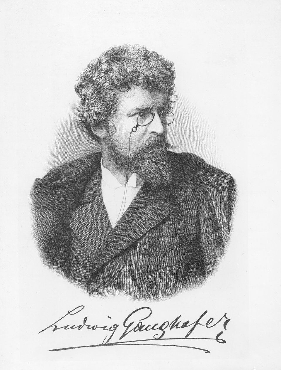 Ludwig Ganghofer (rytina) od German School
