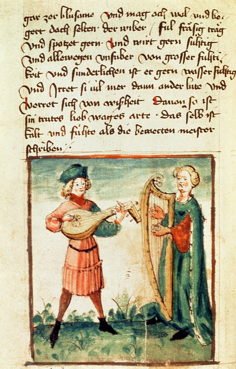 Paní Add 17987 fol.86v Sangvinický temperament od German School