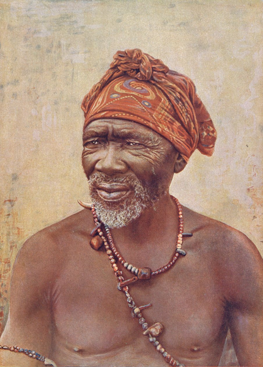 South African Medicine Man (barevné foto) od German School