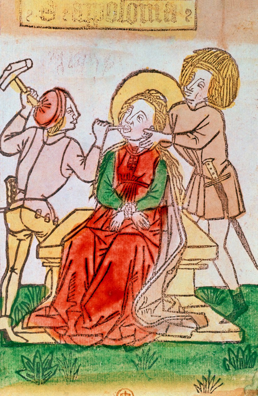 St. Apollonia (xylograf) od German School