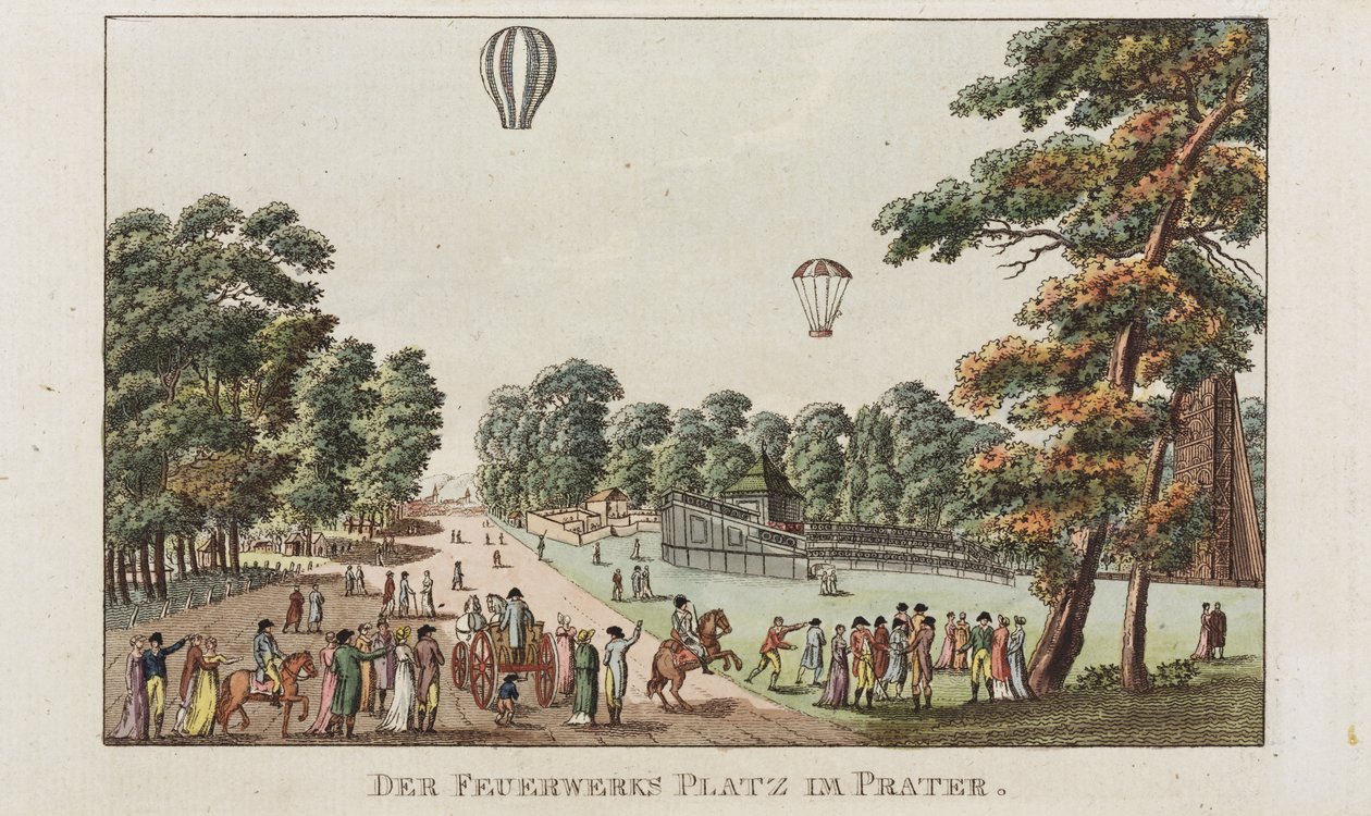 The Fireworks Place, Prater, c.1802 od German School