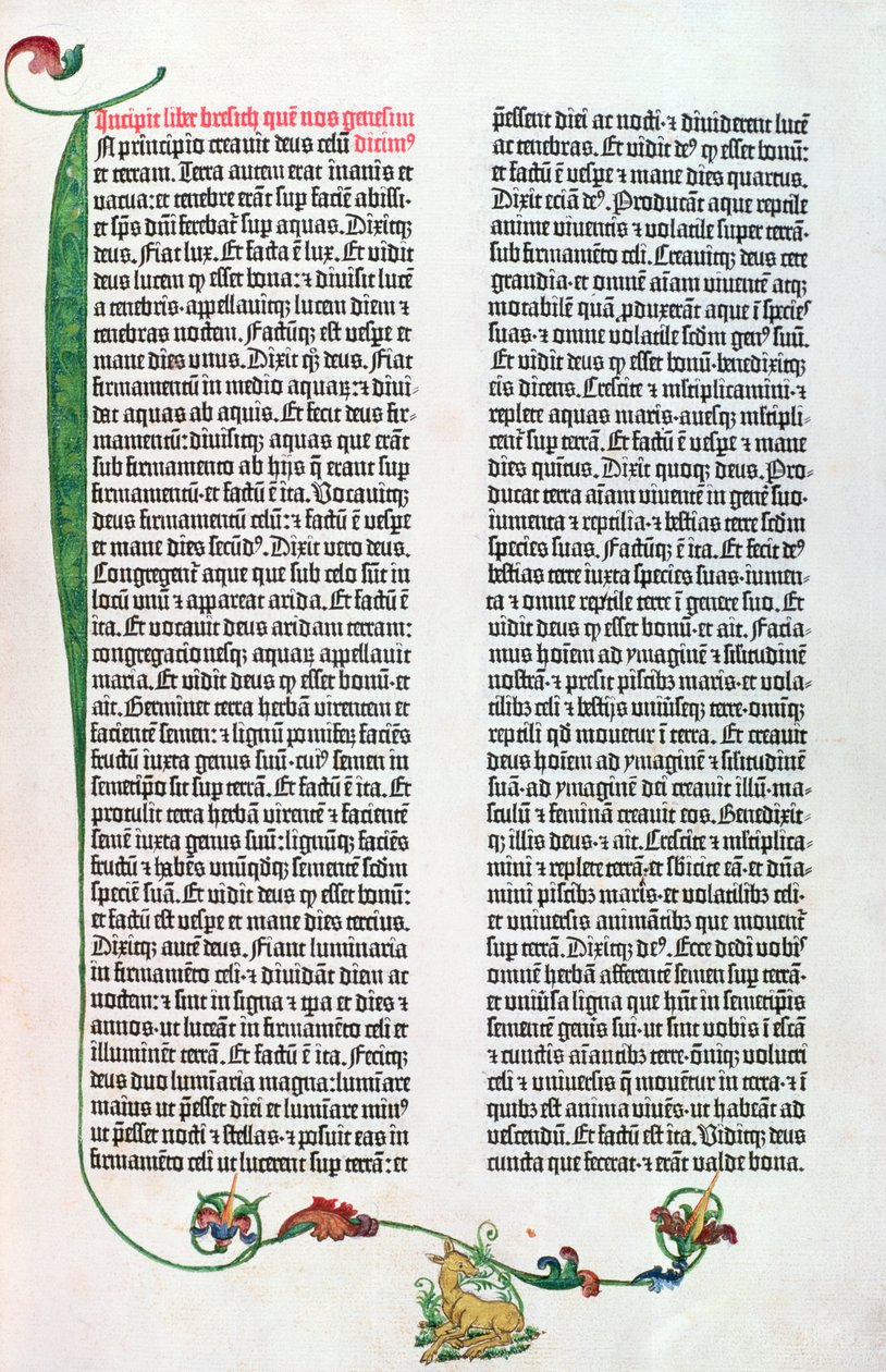 The Gutenberg Bible, Mainz c.1450-55 od German School