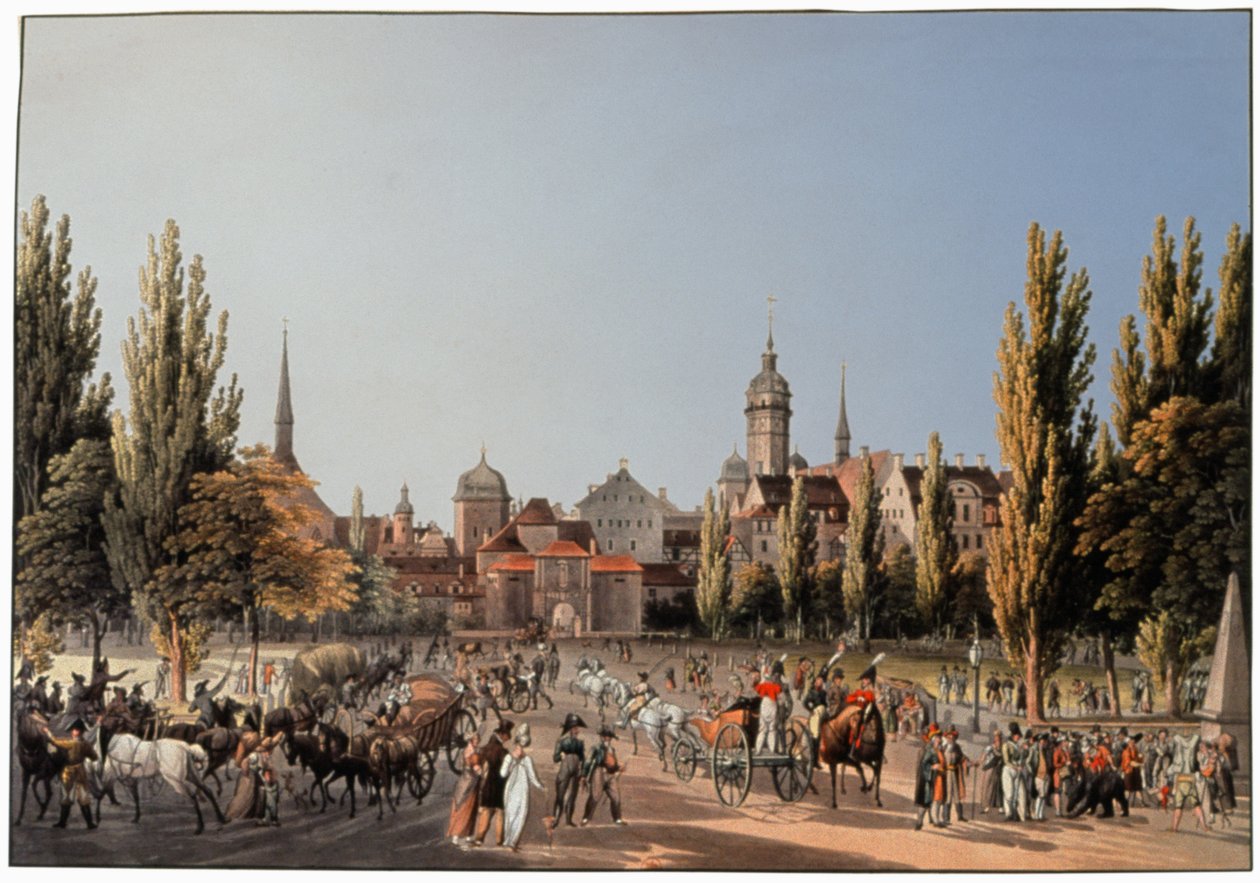 Veletrh v Lipsku. cca 1810-20 (rytina) od German School