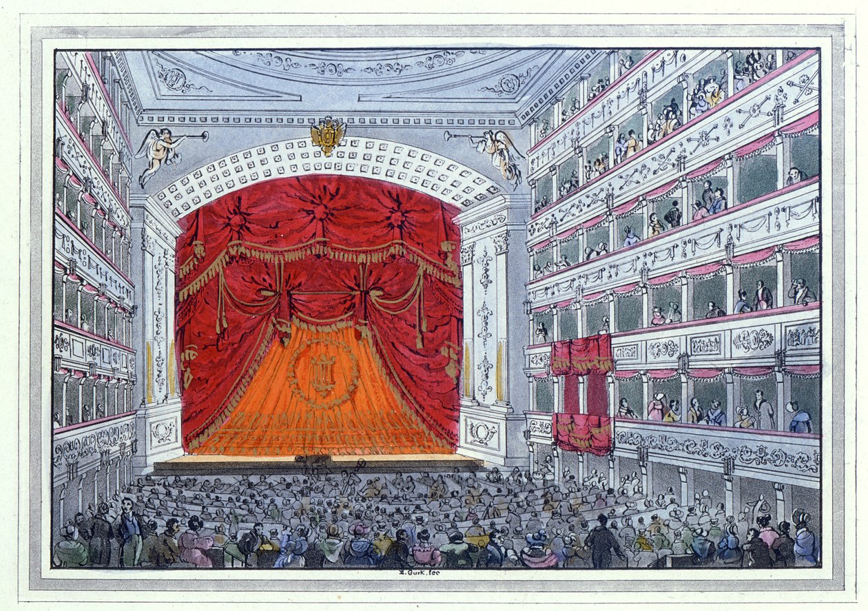 Theater am Karntnertor Vienna (akvatinta) od German School