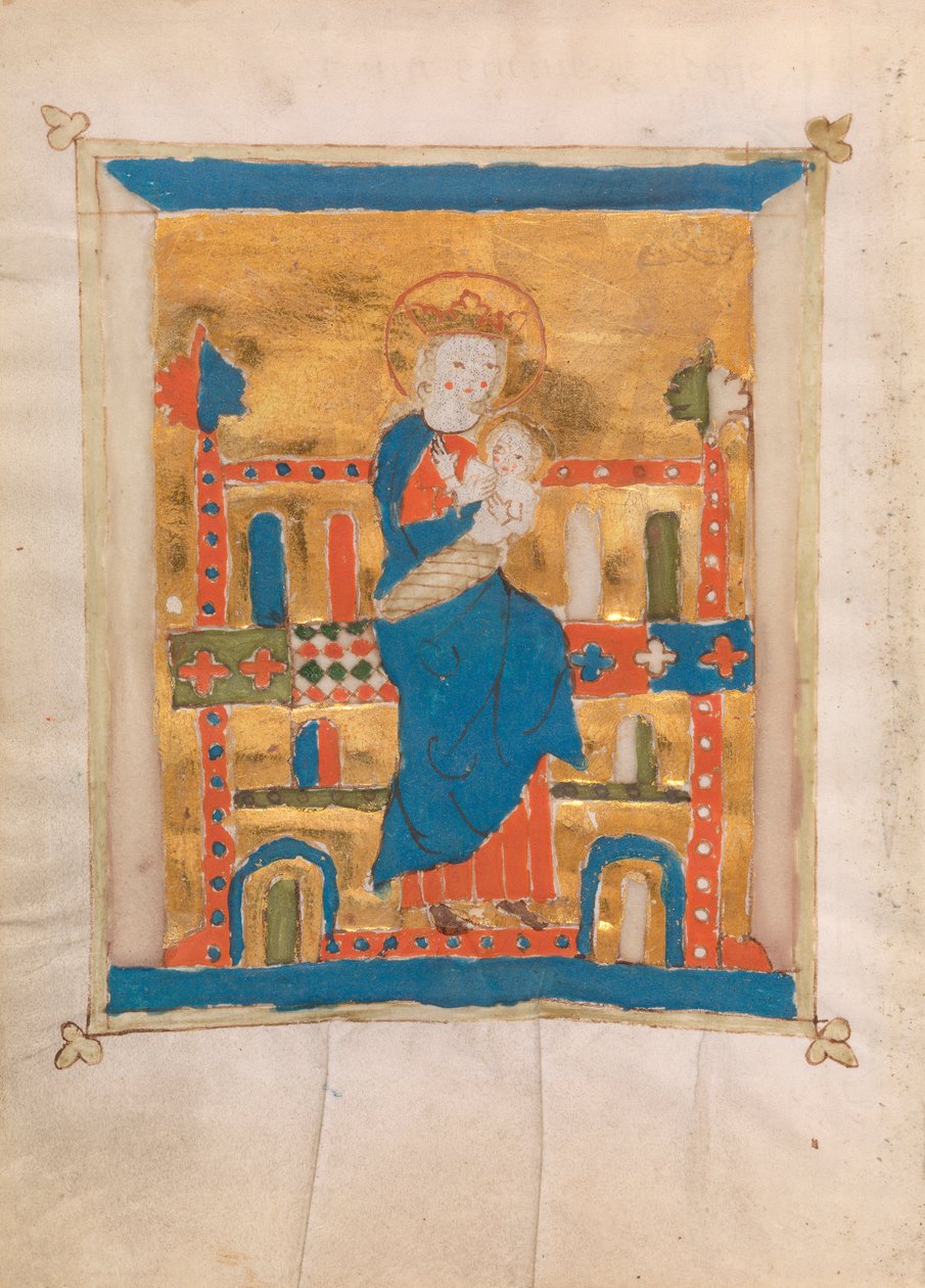 Panna a dítě, 1400 (wc na pergamenu) od German School