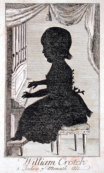 William Crotch (1775-1847) Hra na varhany (rytina) od German School
