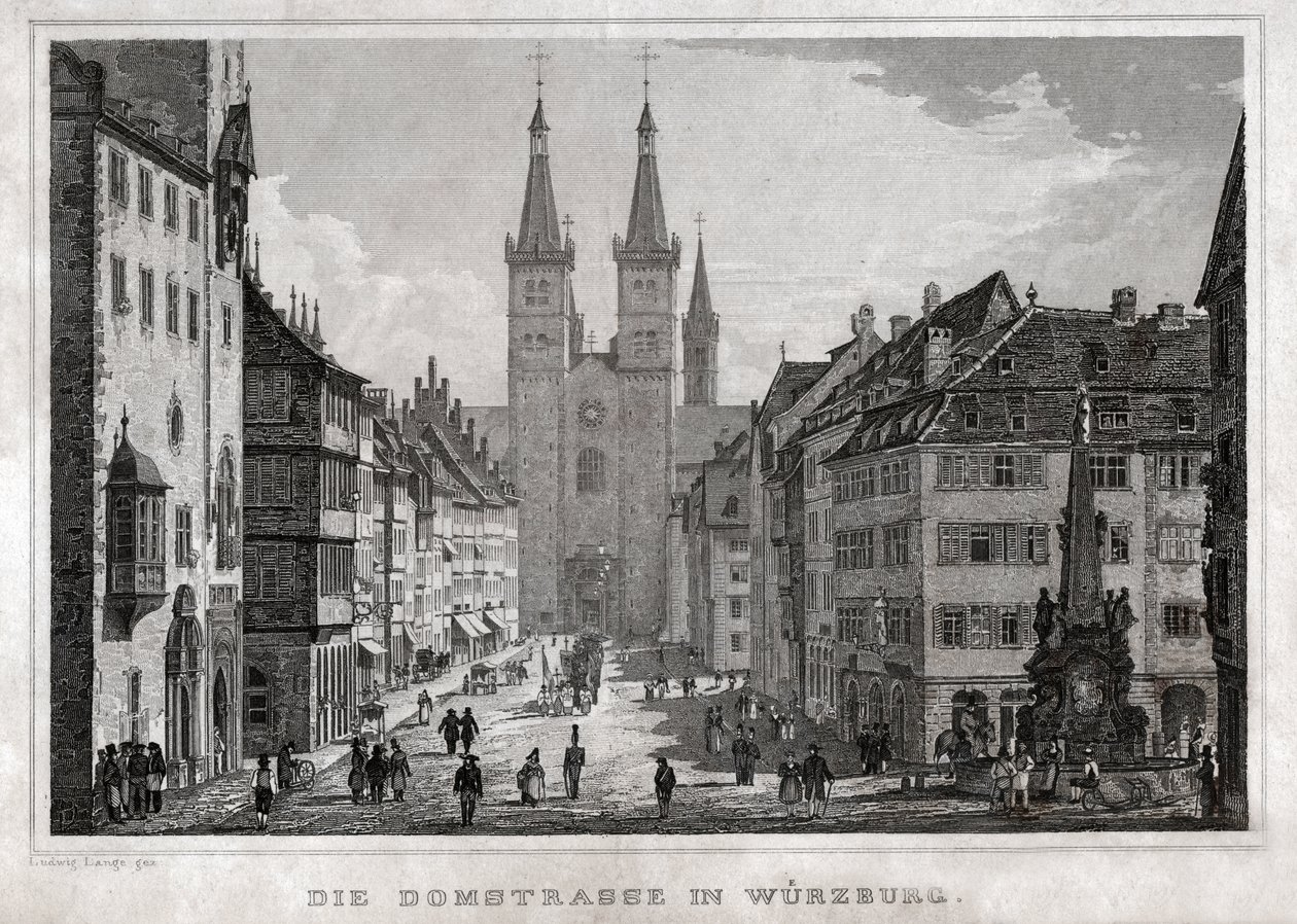 Würzburg. (rytina, cca 1830) od German School
