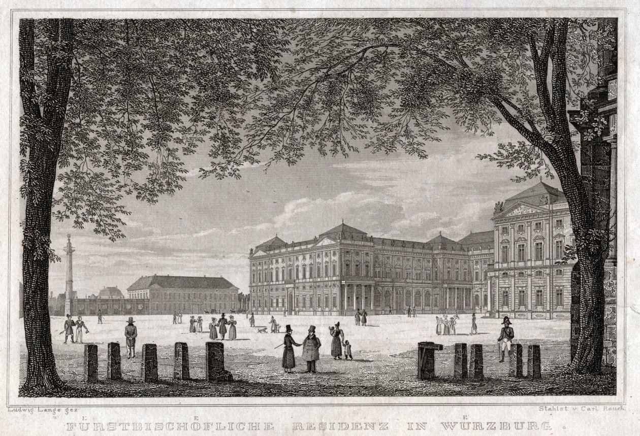 Würzburg. (rytina, cca 1850) od German School