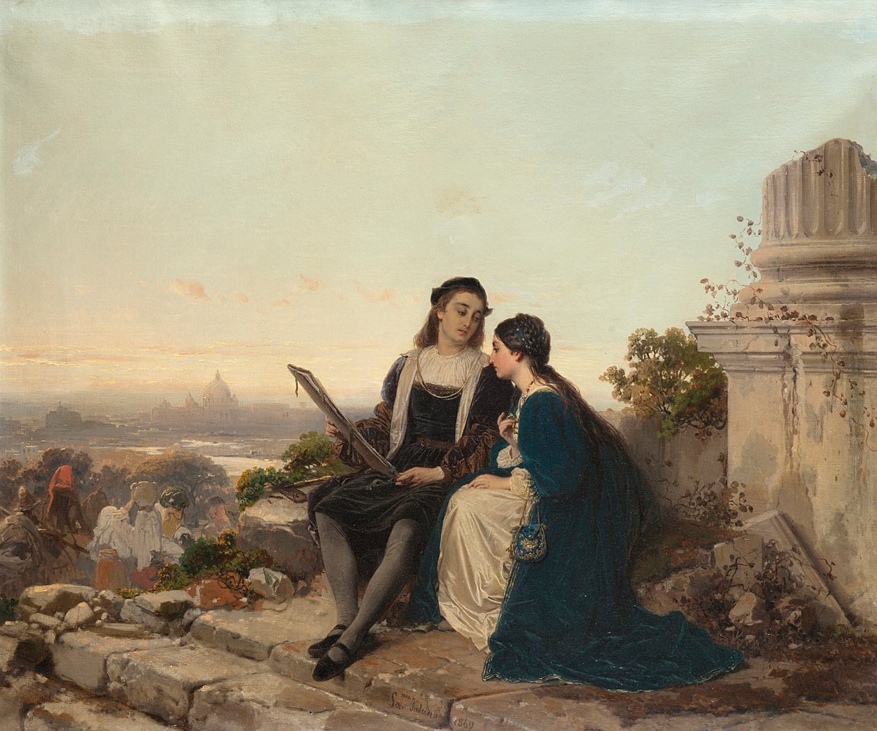 Raphael a Fornarina, 1869. od Gerolamo Induno