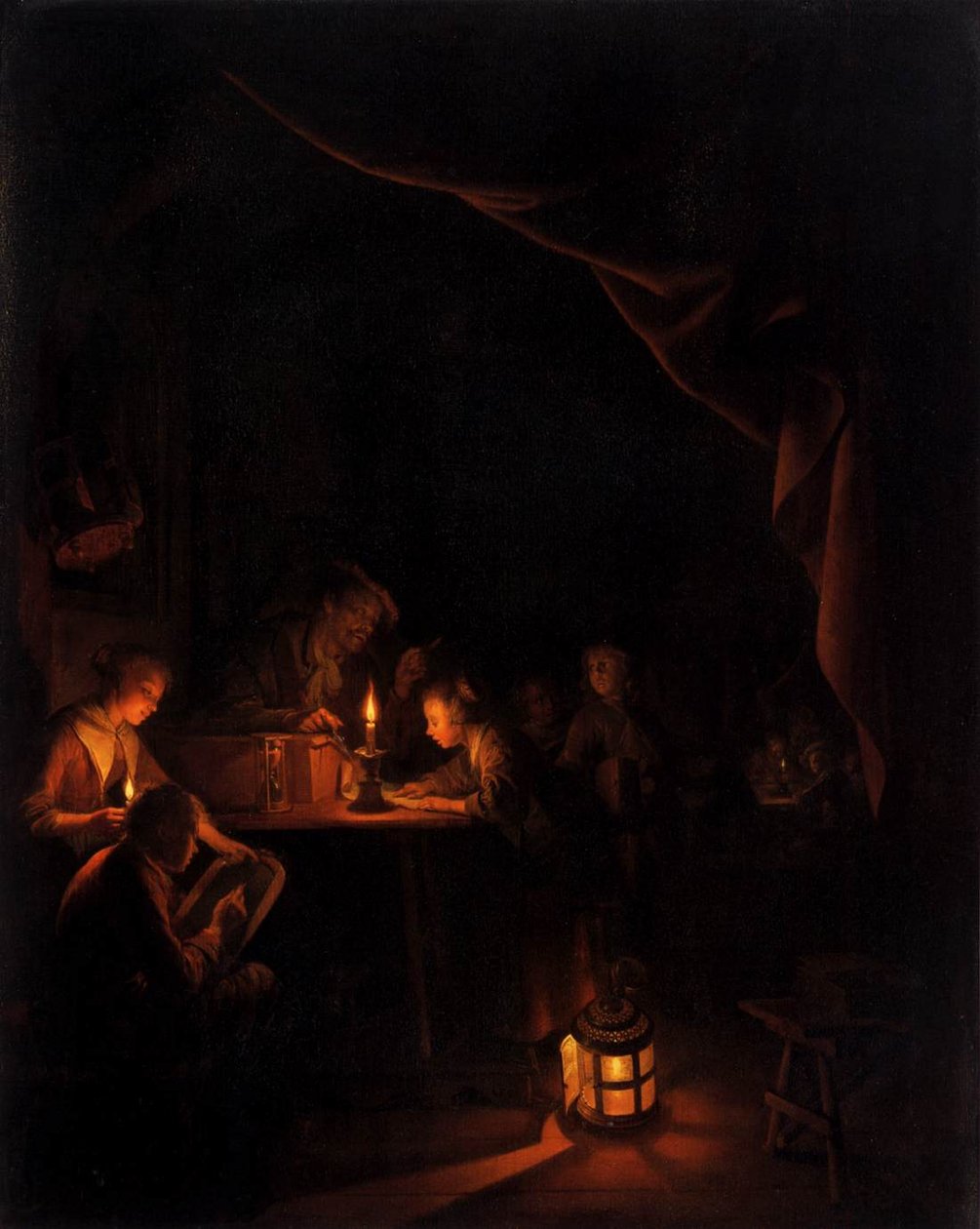 Noční škola od Gerrit Dou