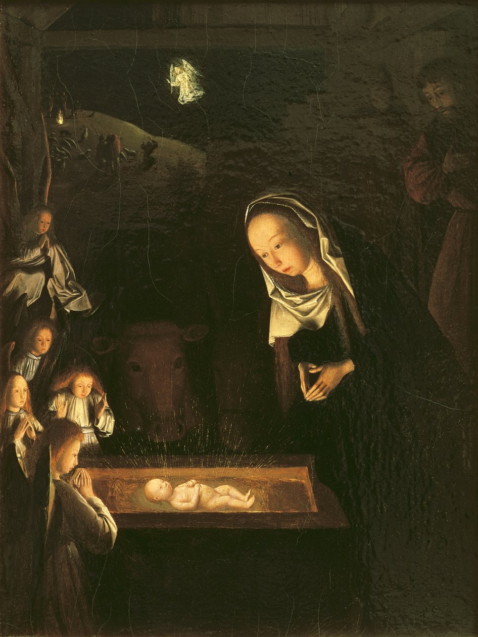 Narození Páně v noci od Gerrit tot Sint Jans
