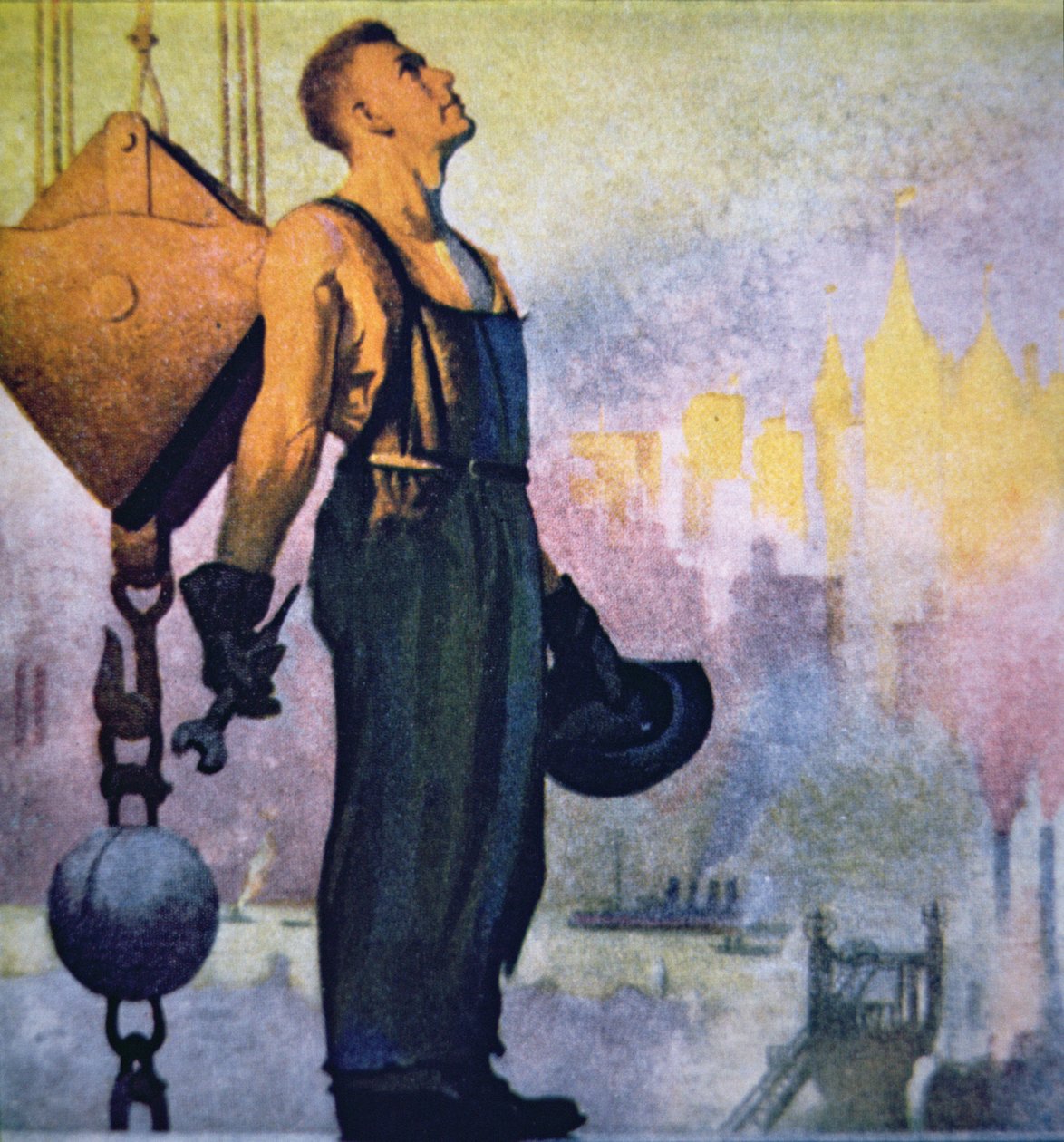 Stavitel (barevné lito) od Gerrit Albertus Beneker