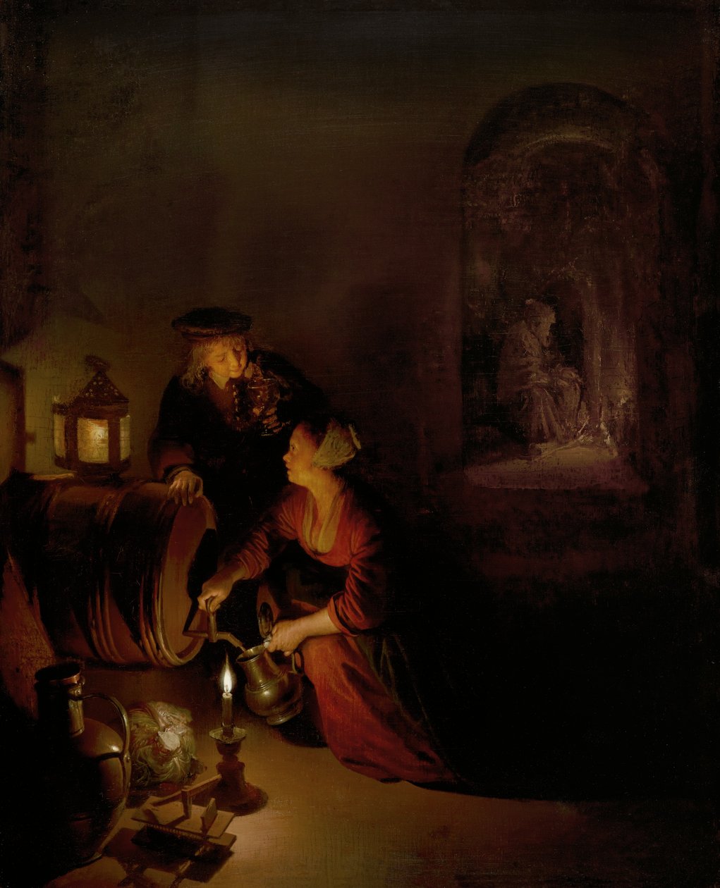Vinný sklep od Gerrit Dou