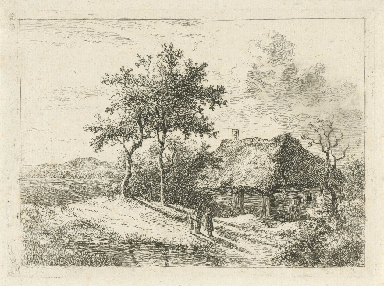 Tři postavy na farmě od Gerrit Jan Michaëlis