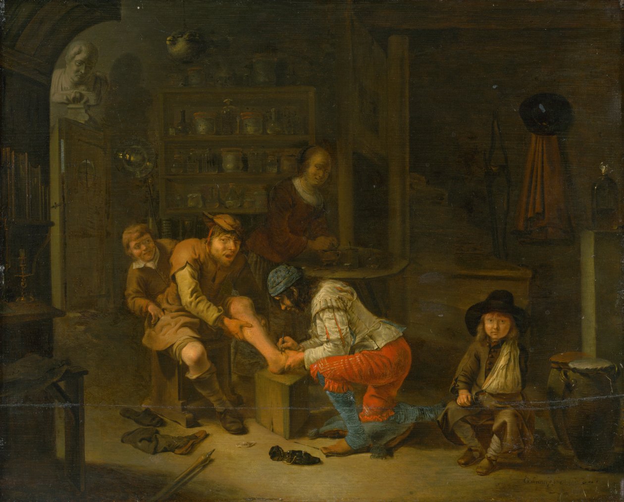 V lékárně, 1656. od Gerrit Lundens