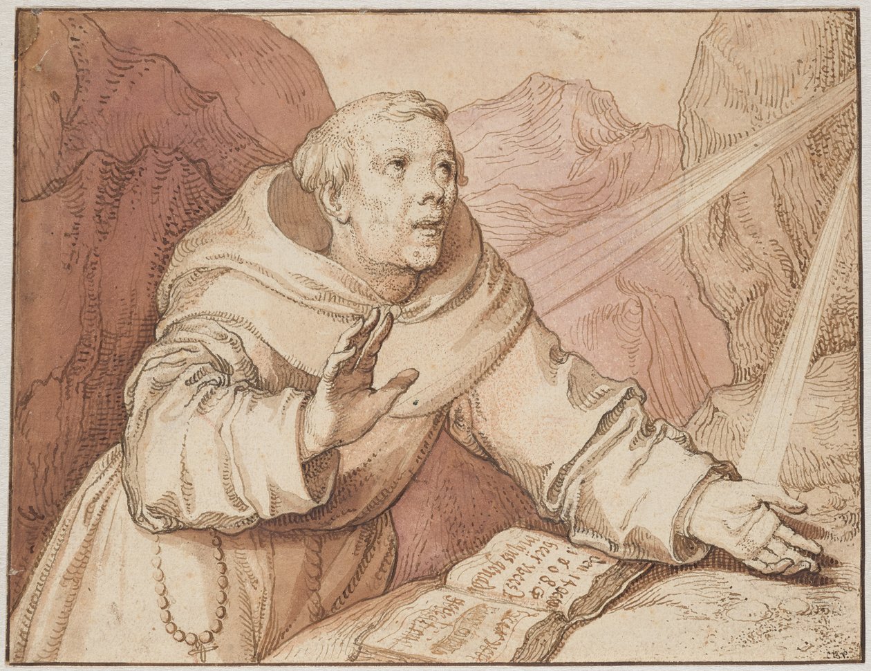 Svatý František přijímá stigmata od Gerrit Pietersz.