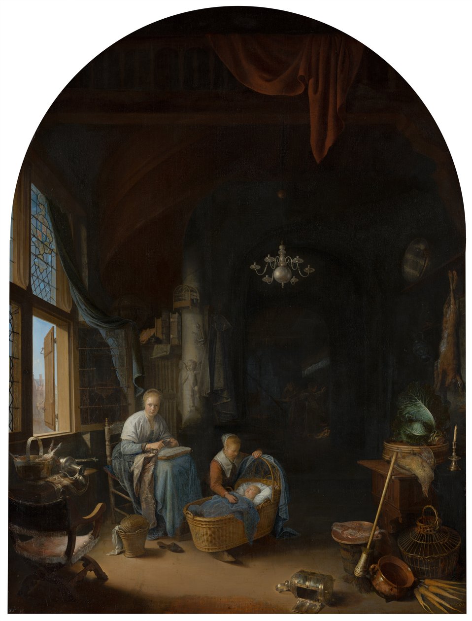 Mladá matka, 1658 od Gerrit Dou