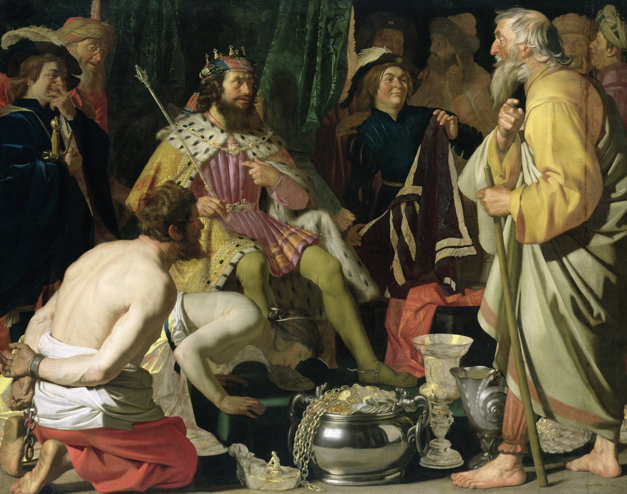 Kroisos a Solón, 1624 od Gerrit van Honthorst