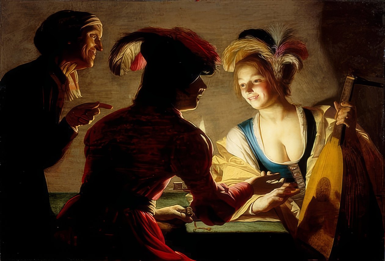 Dohazovač. 1625 od Gerrit van Honthorst