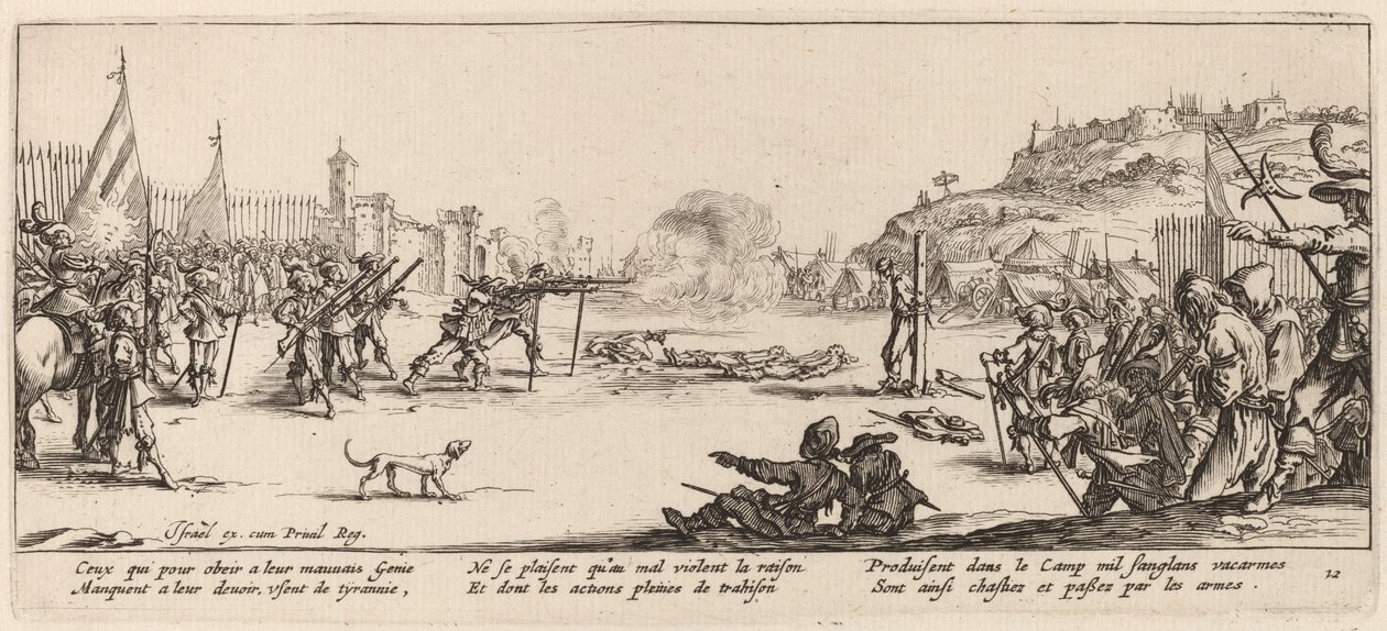 Popravčí četa od Gerrit van Schagen after Jacques Callot