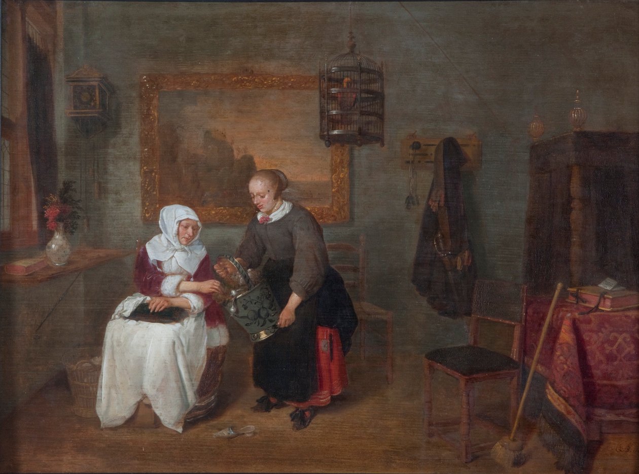"Holandský interiér", 1640-1658 od Gerritsz Quiringh van Brekelenkam