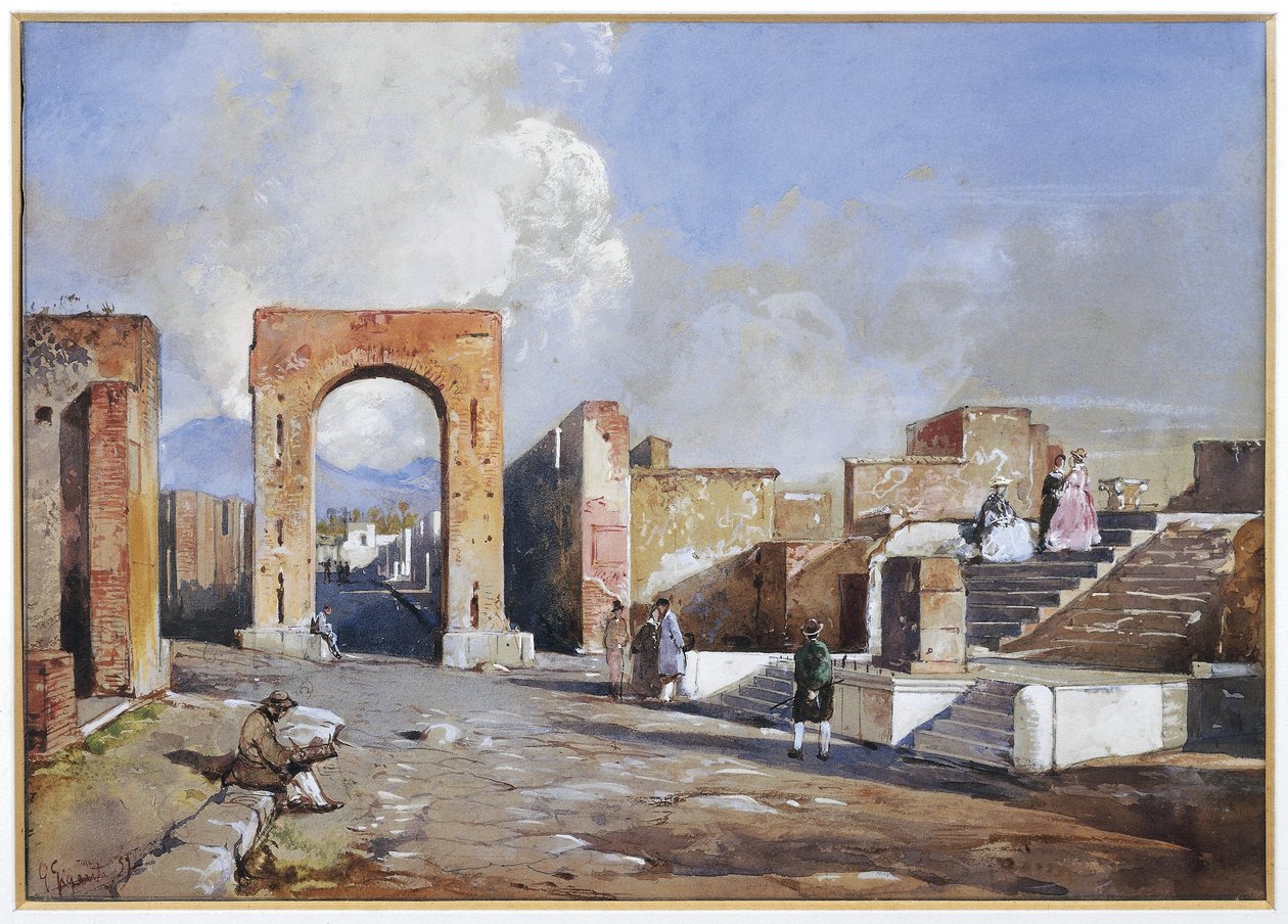 Itálie, Vykopávky Pompejí od Giacinto Gigante