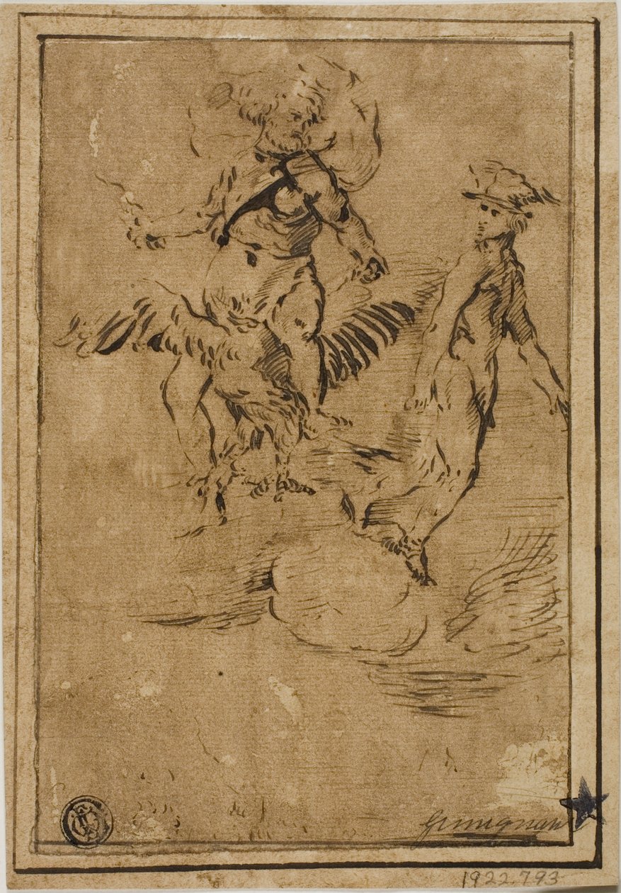 Jupiter a Merkur v oblacích od Giacinto Gimignani