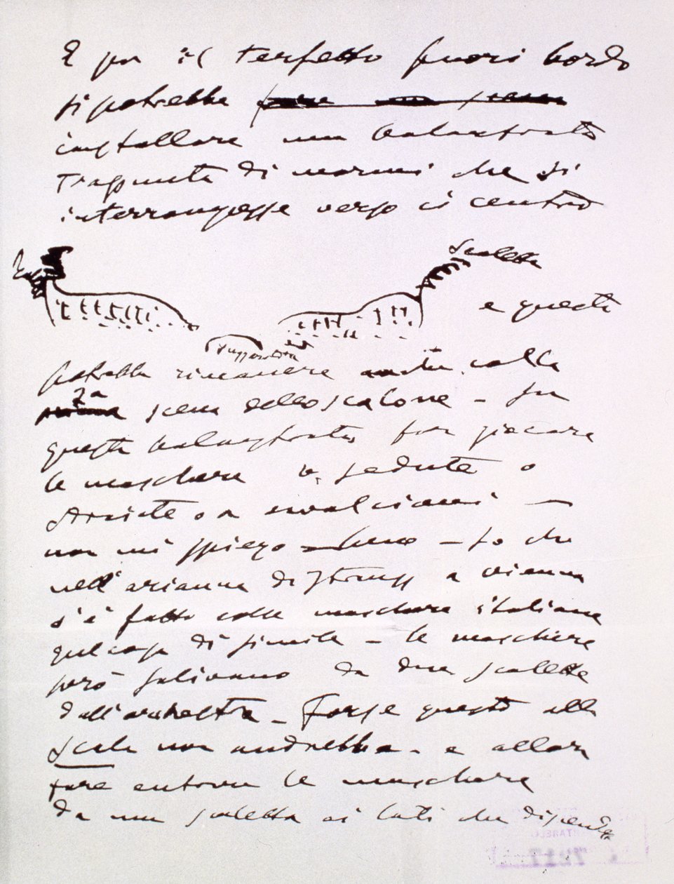 Dopis (inkoust na papíře) od Giacomo Puccini