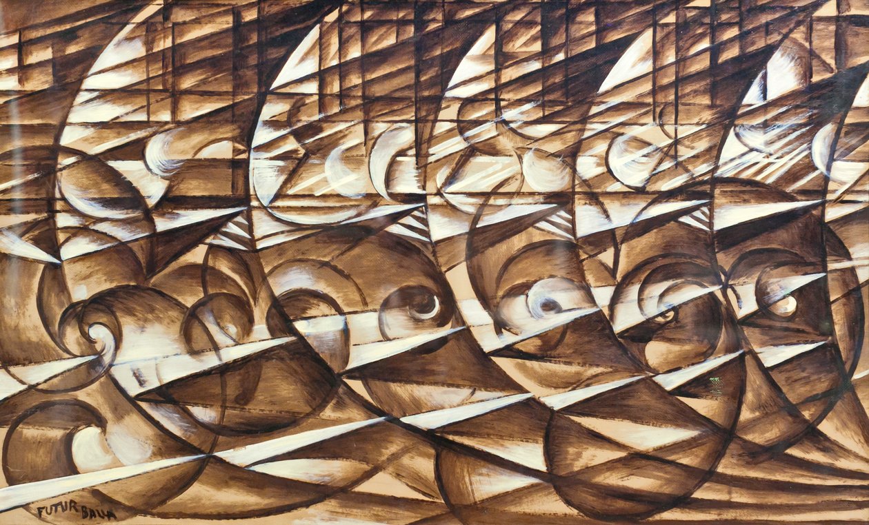 Dynamická expanze a rychlost od Giacomo Balla