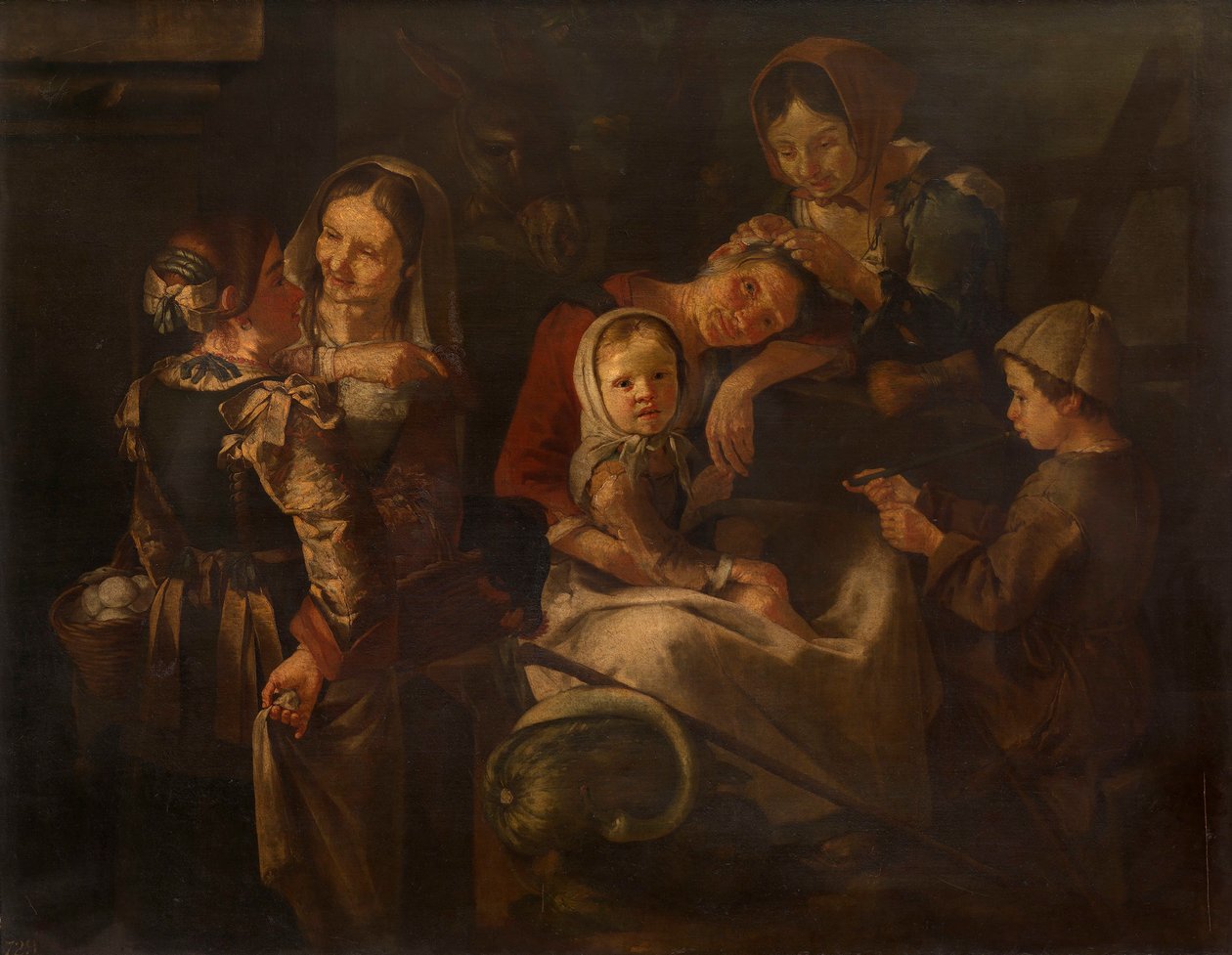 Selské ženy a děti od Giacomo Francesco Cipper