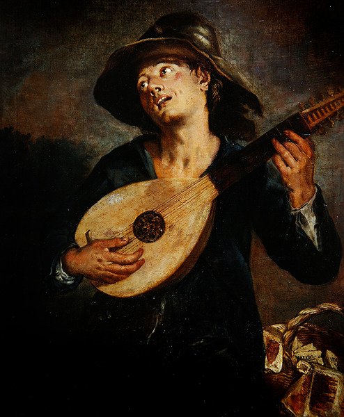 Zpěvák s loutnou od Giacomo Francesco Cipper