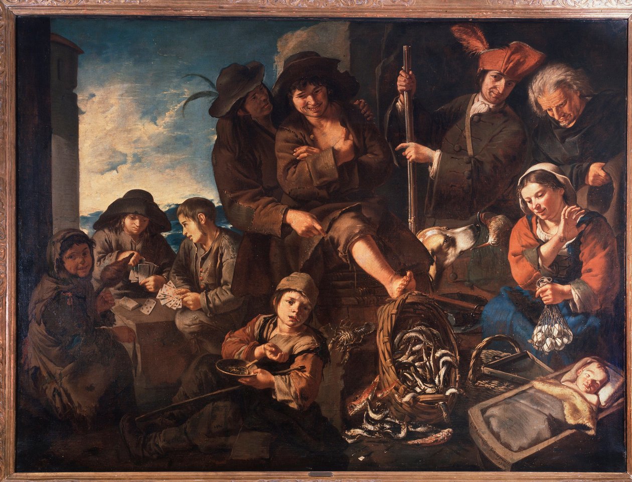 The Fish Merchants (olej na plátně od Giacomo Francesco Cipper