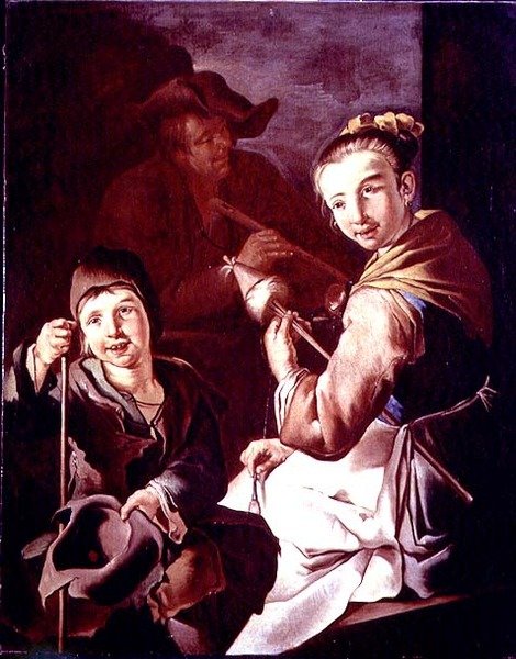 The Spinner (olej na plátně) od Giacomo Francesco Cipper