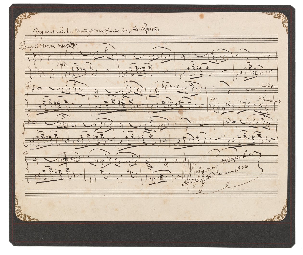 Meyerbeerův fragment z Korunovačního pochodu od Giacomo Meyerbeer
