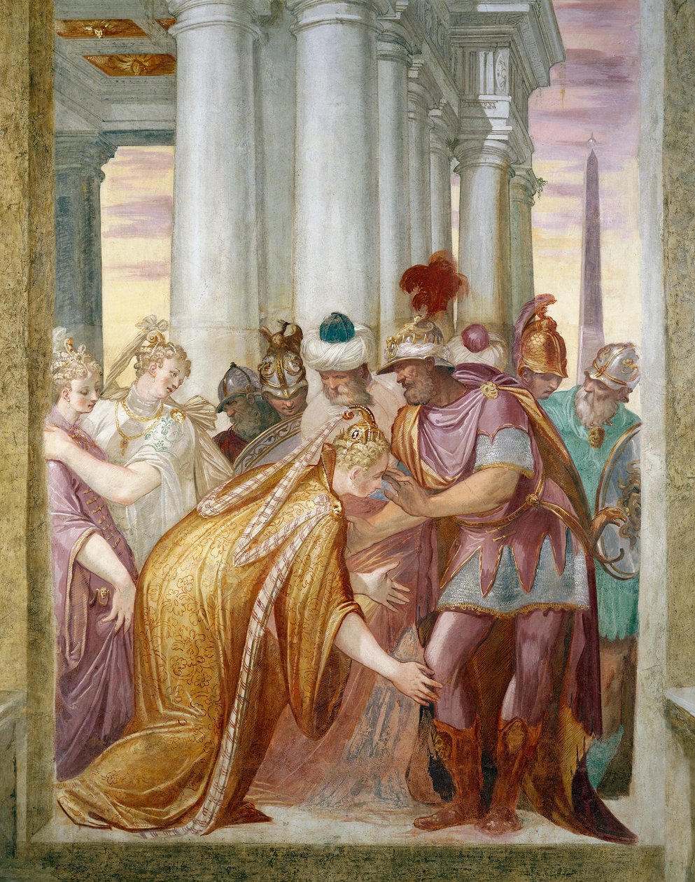 Sophonisba prosí Masinissu od Giambattista Zelotti
