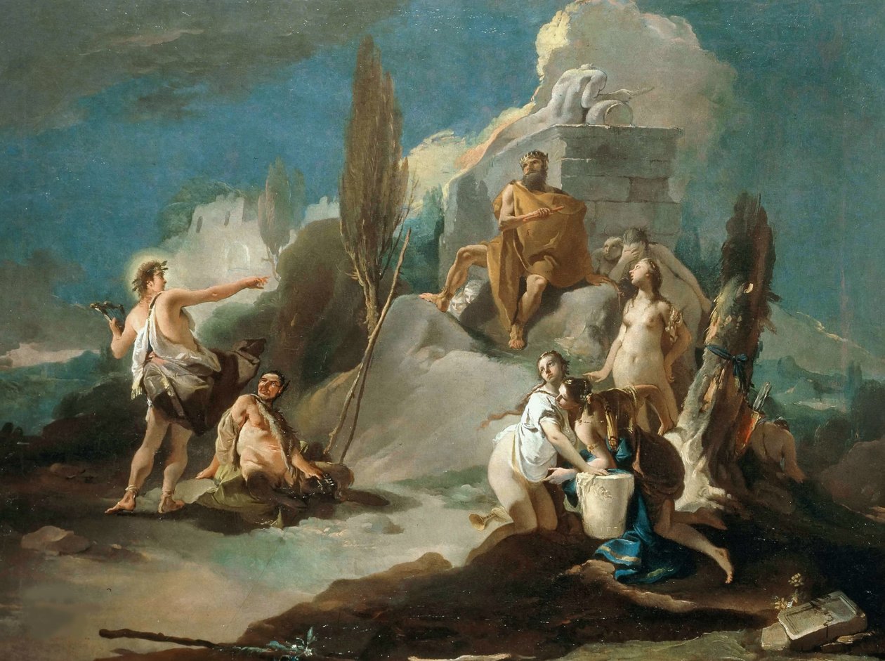 Apollo a Marsyas, od Giambattista Tiepolo