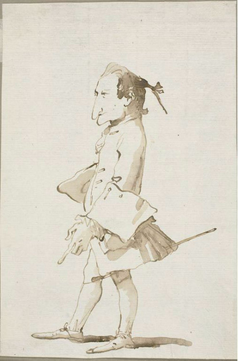 Karikatura muže, celovečerní, tváří vlevo od Giambattista Tiepolo