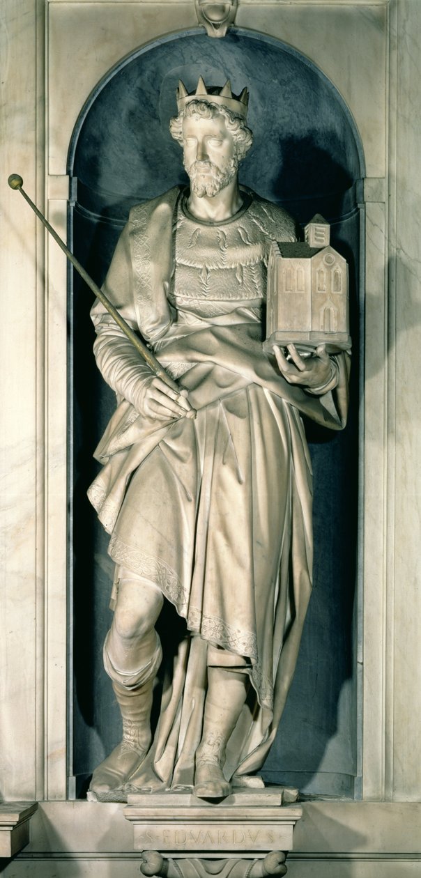 Edward the Confessor (c.1003-66) výklenek z kaple Salviati (mramor) od Giambologna