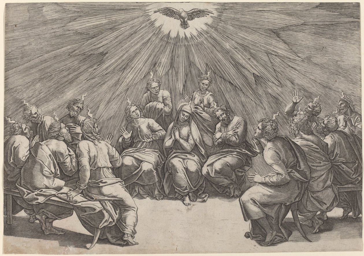 letnice od Gian Jacopo Caraglio after Raphael