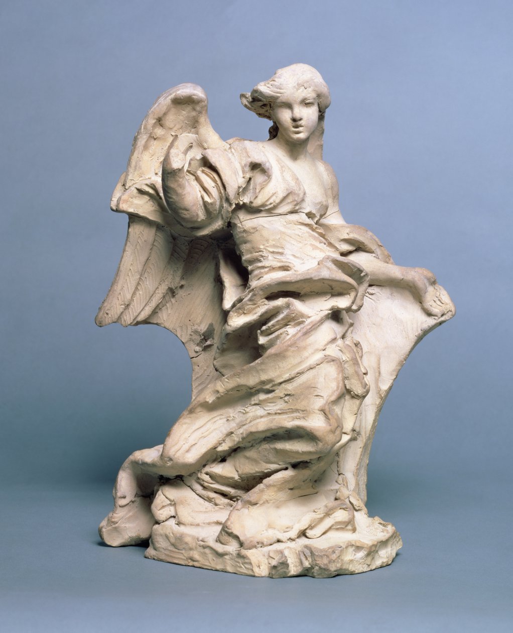 Napůl klečící anděl, 1673-74 (nízce pálená hlína) od Gian Lorenzo Bernini