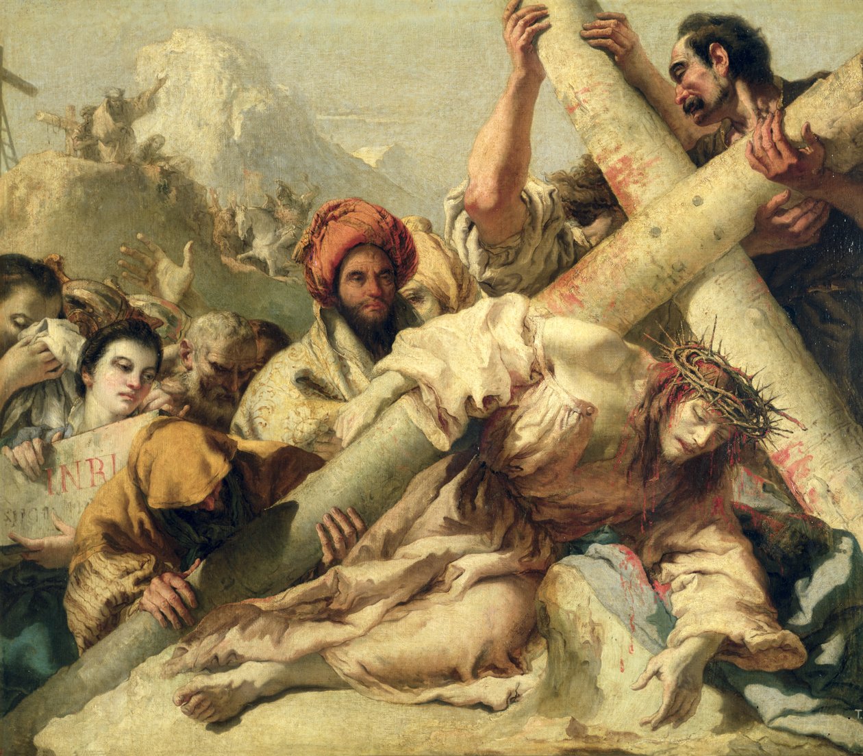 Kristův pád na cestě na Kalvárii, 1772 od Giovanni Domenico Tiepolo