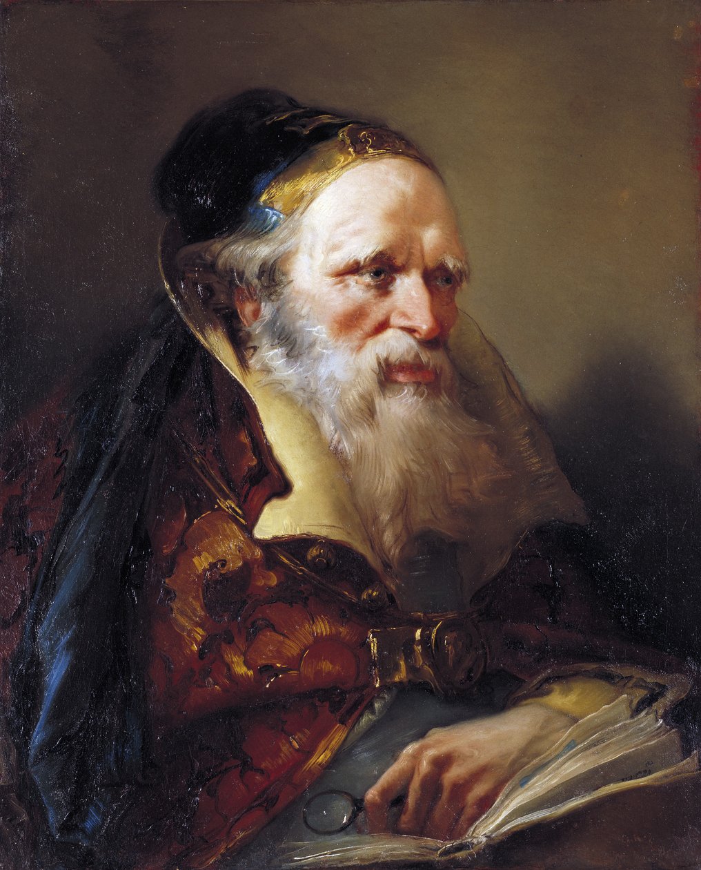 Hlava filozofa, kolem 1750-60 od Giovanni Domenico Tiepolo