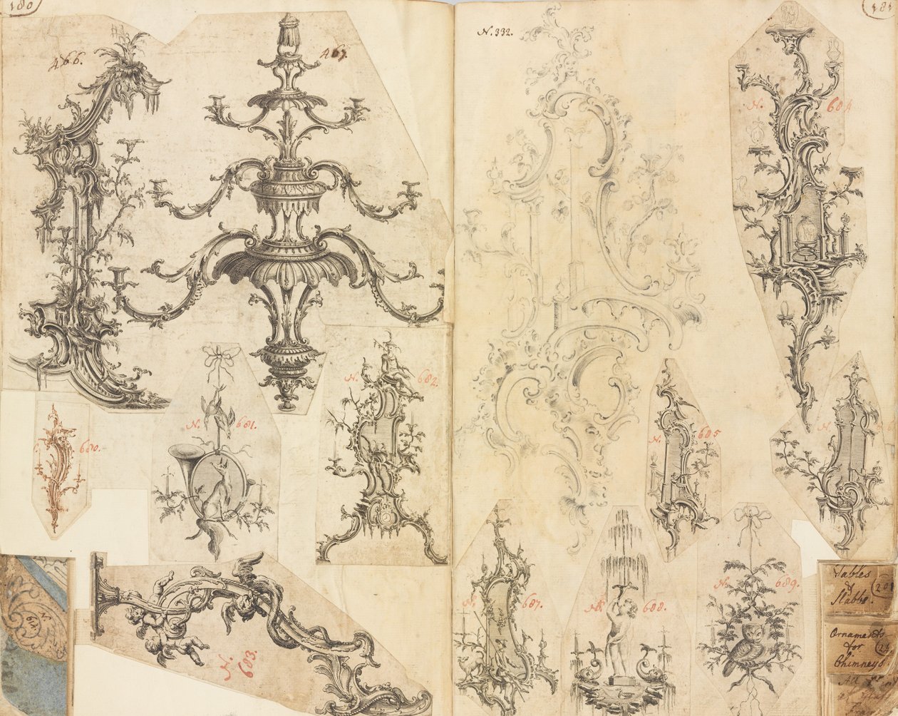 Scrapbook of Working Designs, ca. 1760. od Gideon Saint