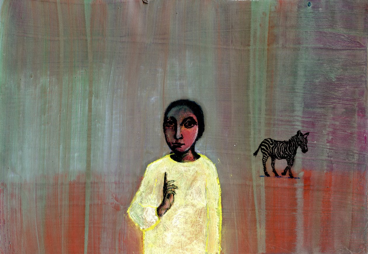 Zebra, 2005, (kombinovaná média) od Gigi Sudbury