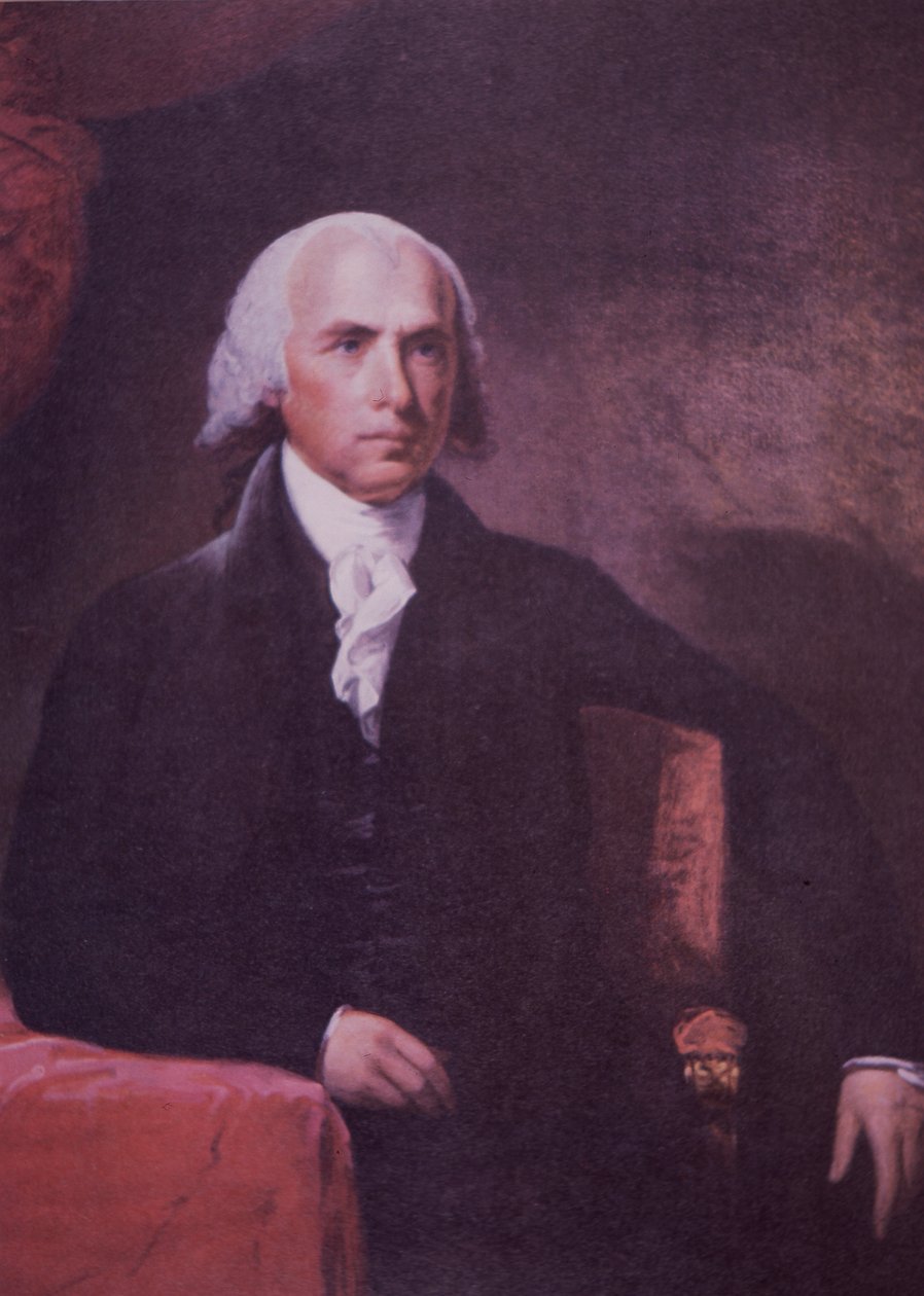 James Madison (barevné lito) od Gilbert (after) Stuart