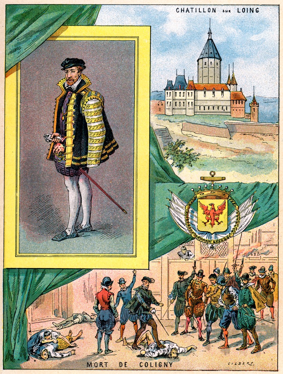 Gaspard de Coligny, admirál Francie, 1898 od Gilbert