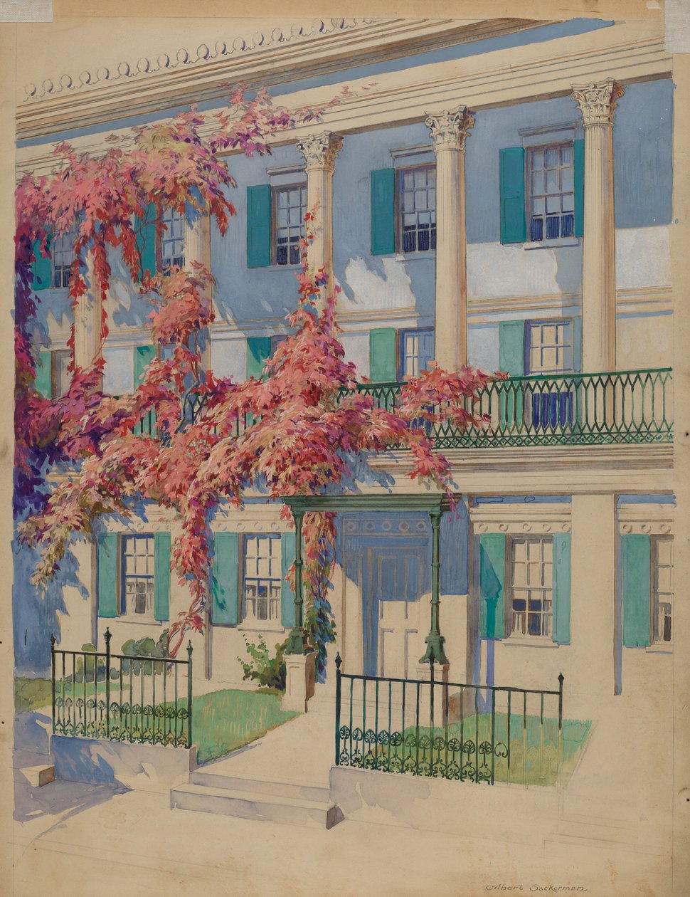 Litinový zahradní balkon, 19351942. od Gilbert Sackerman