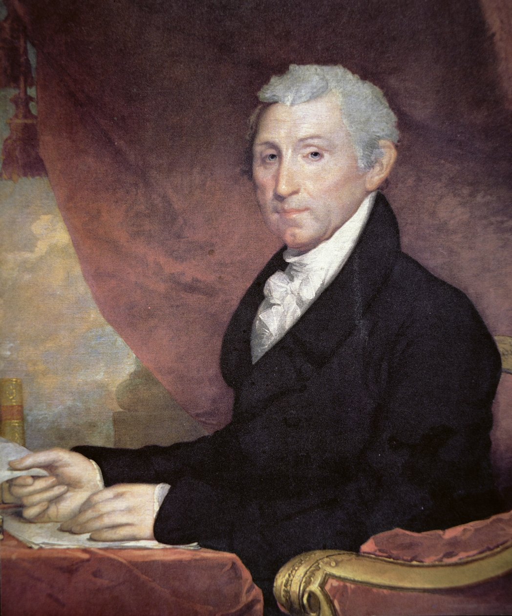 James Monroe (1758-1831) (barevné lito) od Gilbert Stuart